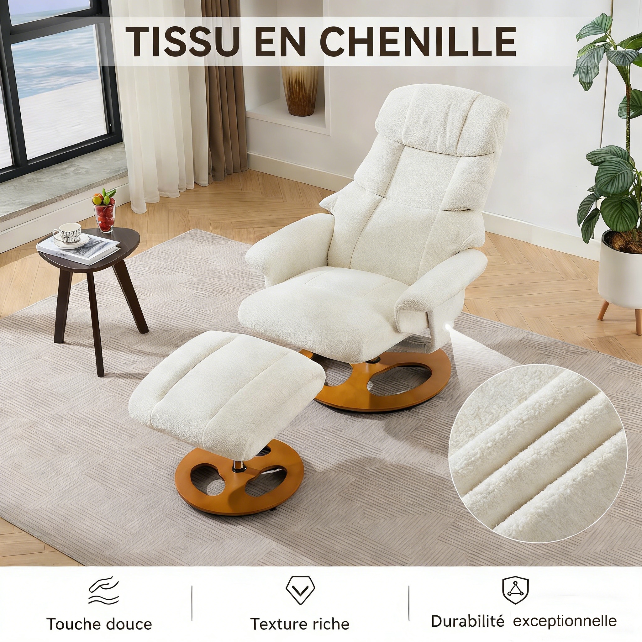Fauteuil structure métallique mousse haute densité confort