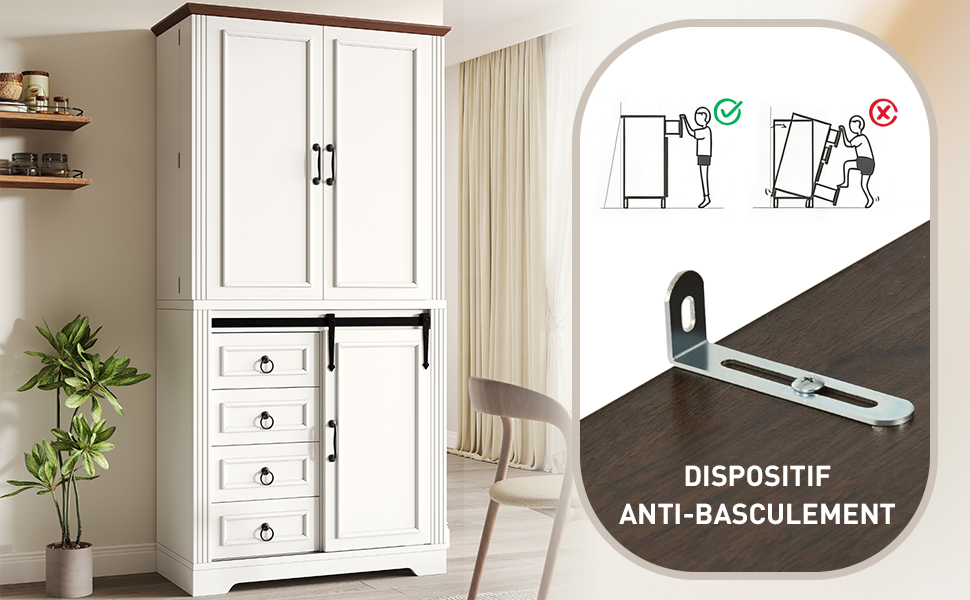 Armoire cuisine design poignées ergonomiques modernes