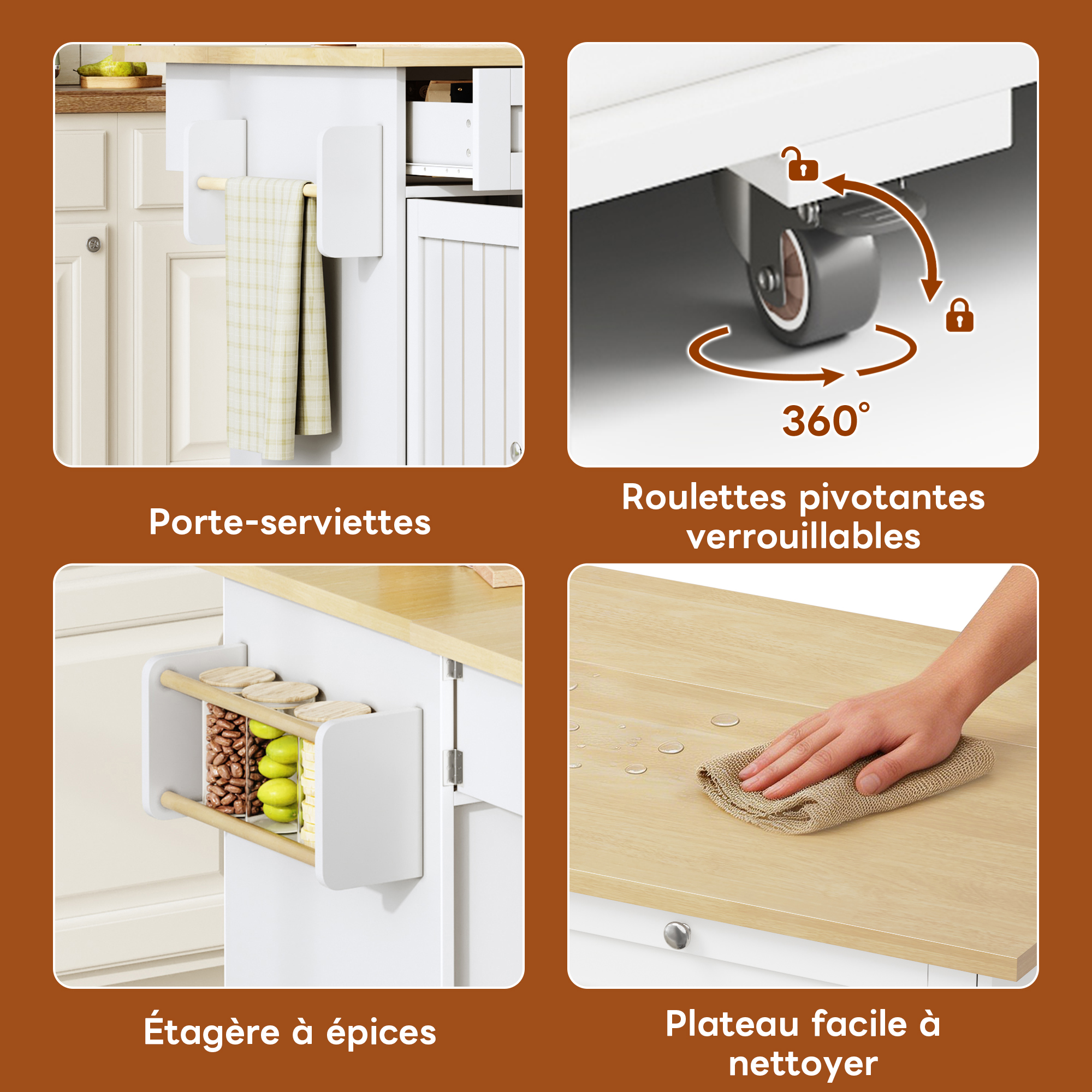 Tiroirs verticaux 2 niveaux et grands tiroirs