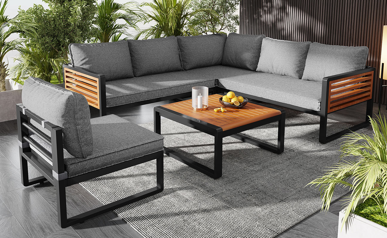 Ensemble mobilier extérieur modulable