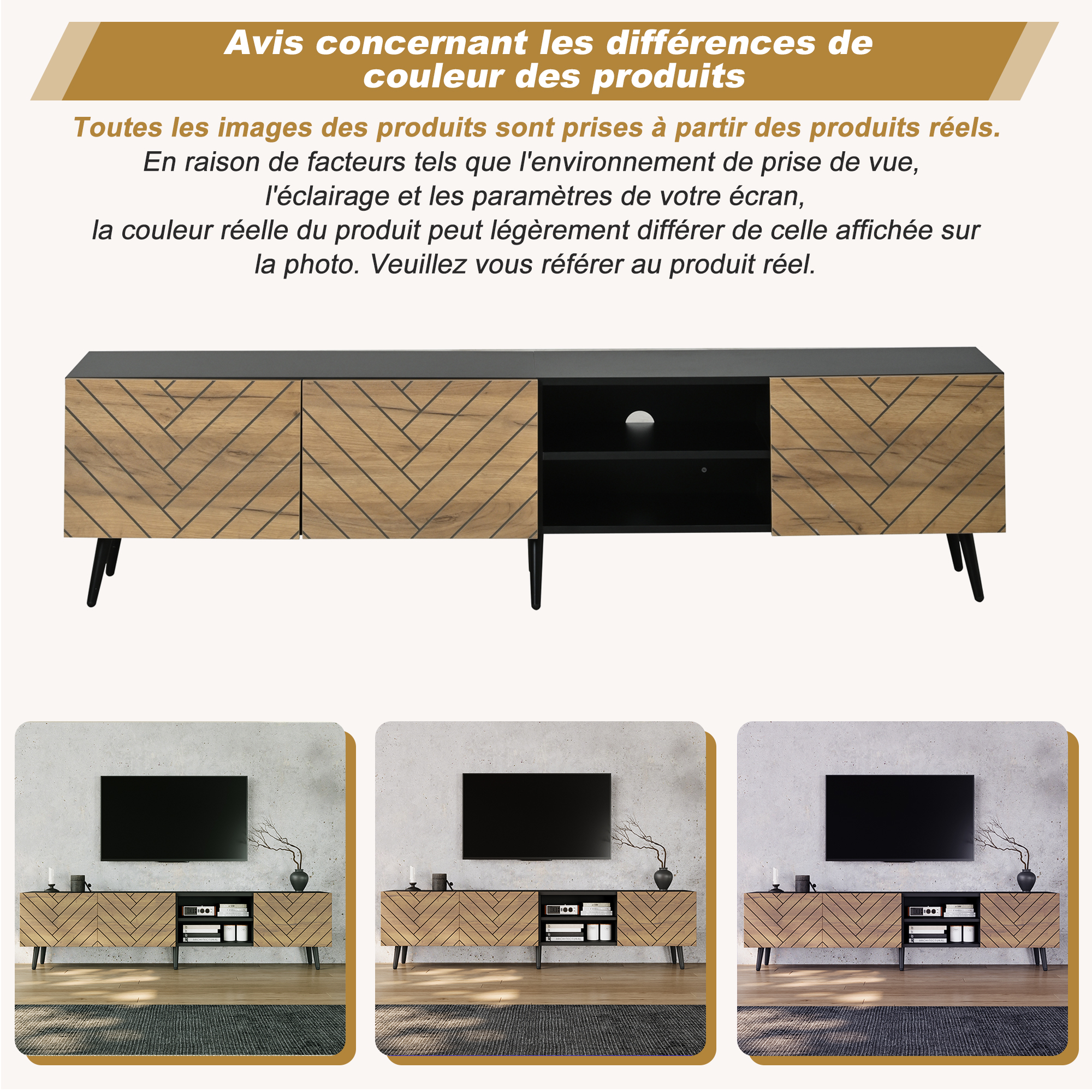 Avis concernant les différences de couleur des produits