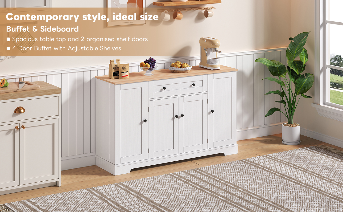 Buffet design moderne européen lignes épurées