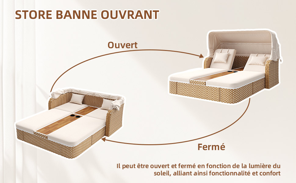 Canapé extérieur coussins mousse 5cm épaisseur
