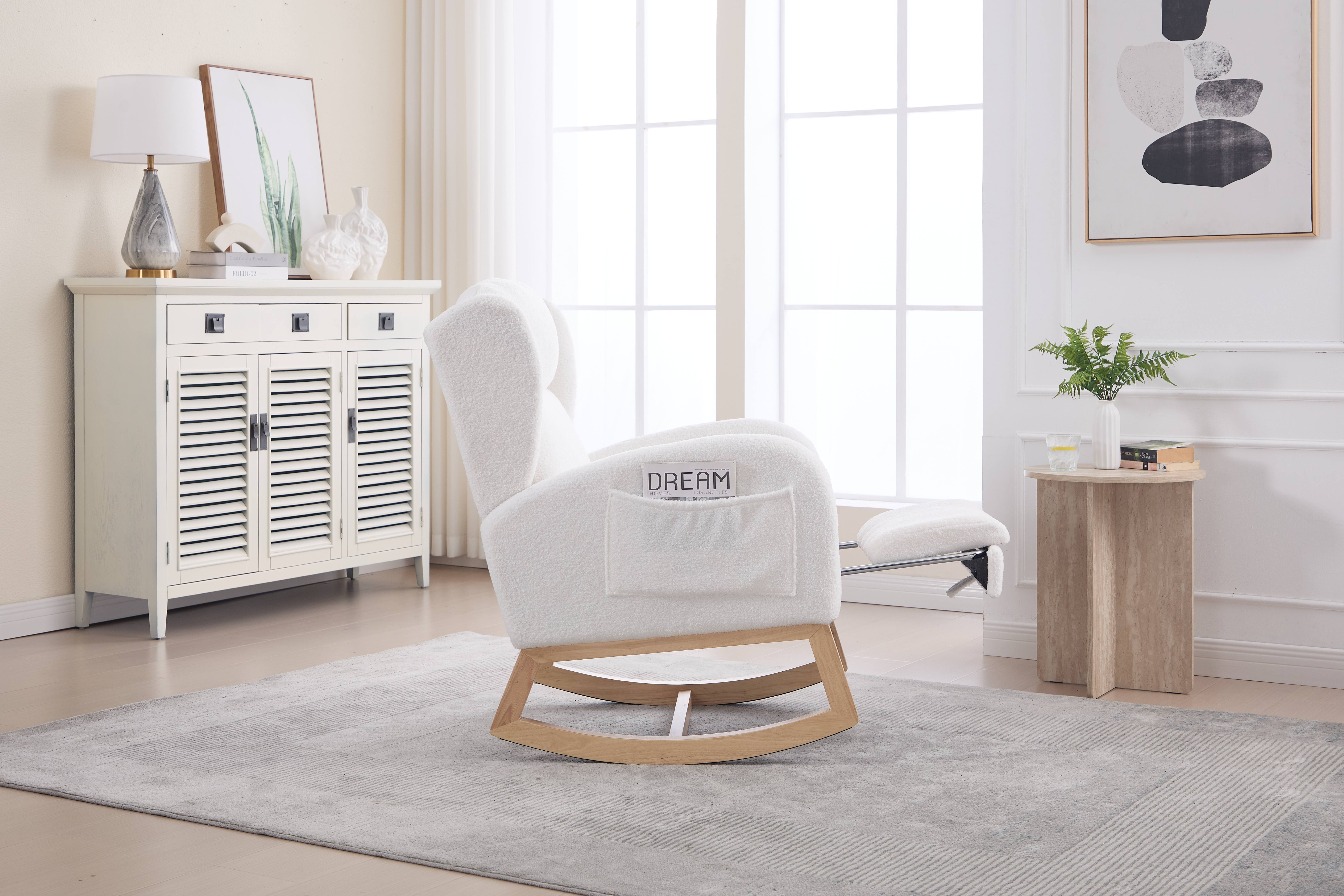 Fauteuil cadre bois solide support 110kg stabilité à long terme
