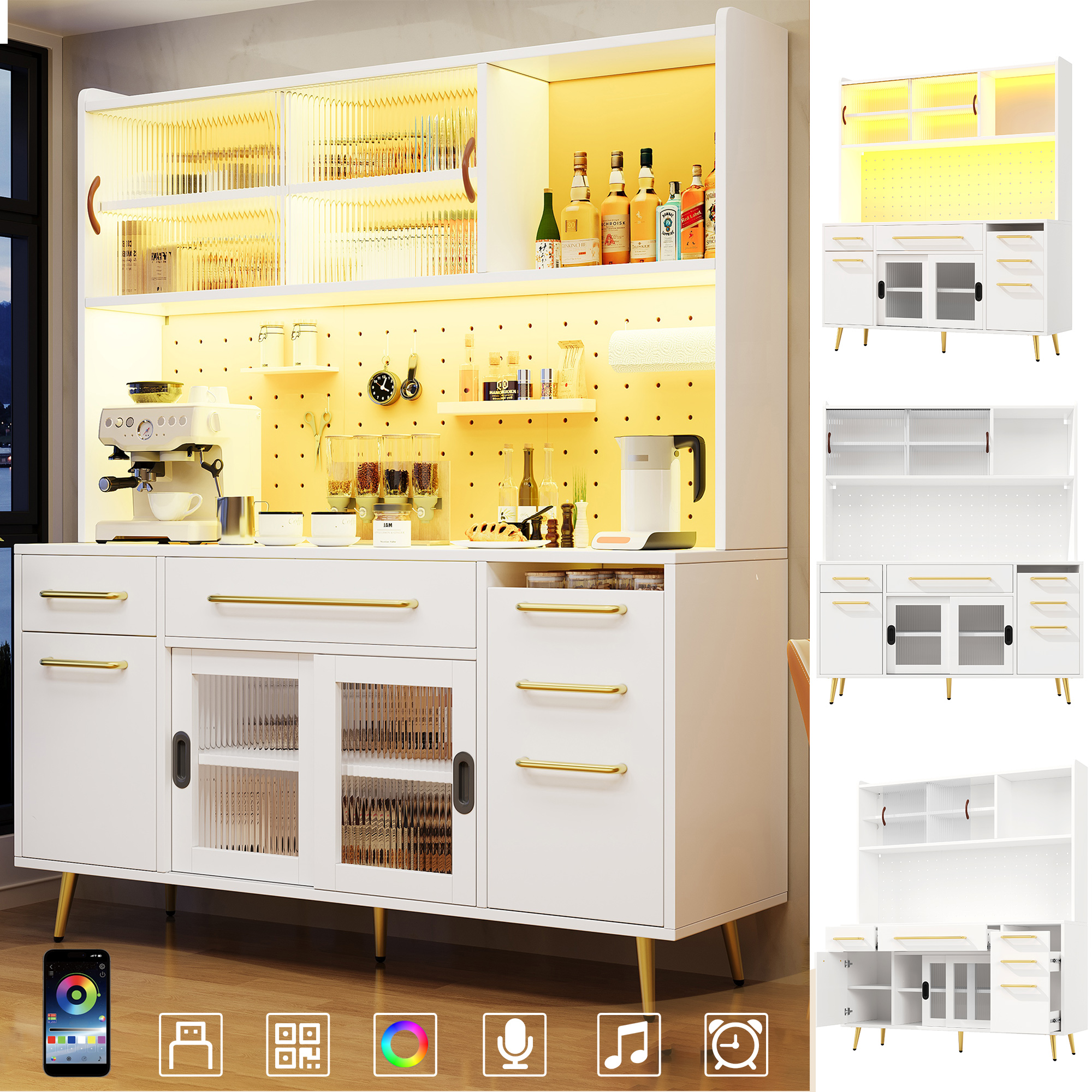 Armoire haute blanche