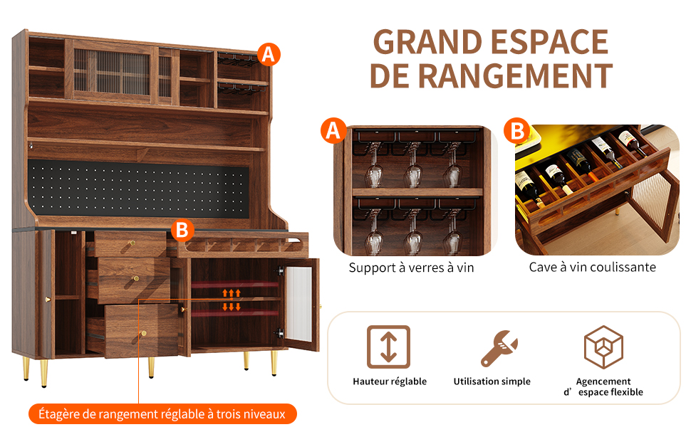 Hochschrank structure métallique stable