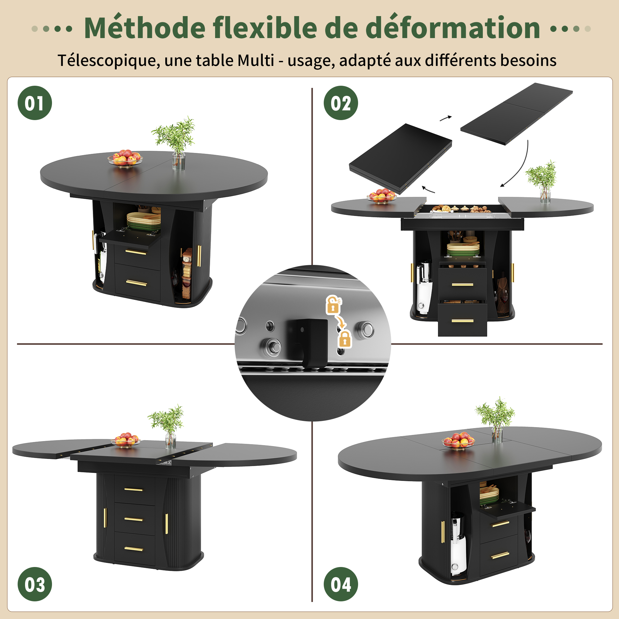 Utilisation flexible & adaptabilité