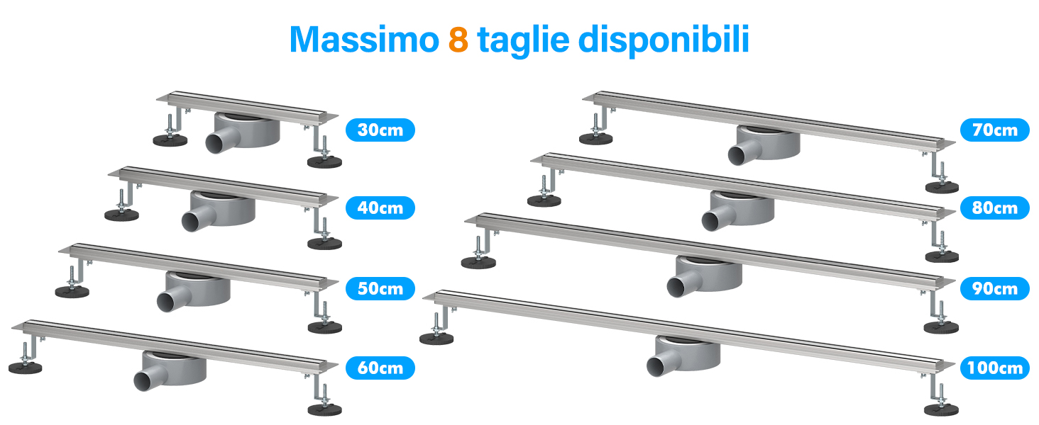 Kit Scarico Pavimento Scarico A Pavimento Acciaio Inox Con Filtro - Per Doccia, Bagno E Aree Umide, Diametro 9 Cm Scarico Doccia 9cm