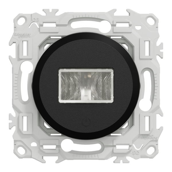 Schneider - Odace 2025 - LOT de 36 Détecteurs de présence et mouvement - 3 fils avec neutre - Noir onyx - Réf : S940526 x 36 - Vue de face
