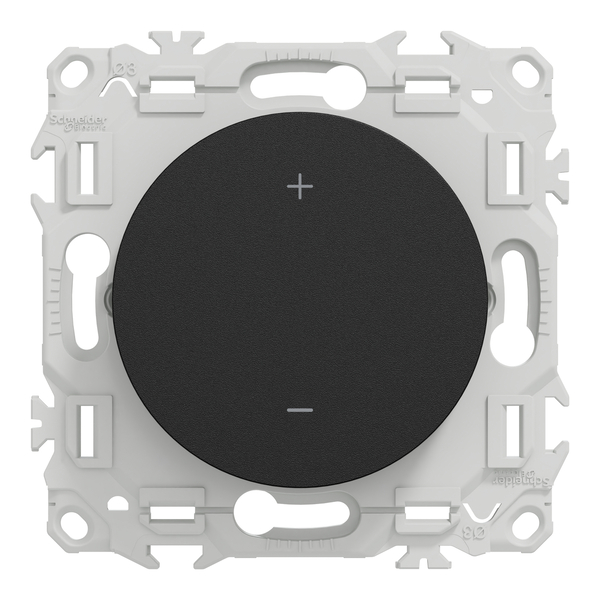 Schneider - Wiser Odace 2025 - Thermostat connecté filaire 2A Zigbee - Noir onyx - Réf : S940502 - Vue de face