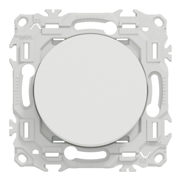 Schneider - Odace 2025 - Va-et-vient ou poussoir + plaque de finition - Blanc craie - Réf : S920204-P