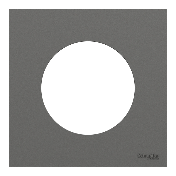 Schneider - Odace 2025 - LOT de 10 Plaques de finition 1 poste - Gris basalte - Réf : S904702 x 10 - Vue de face