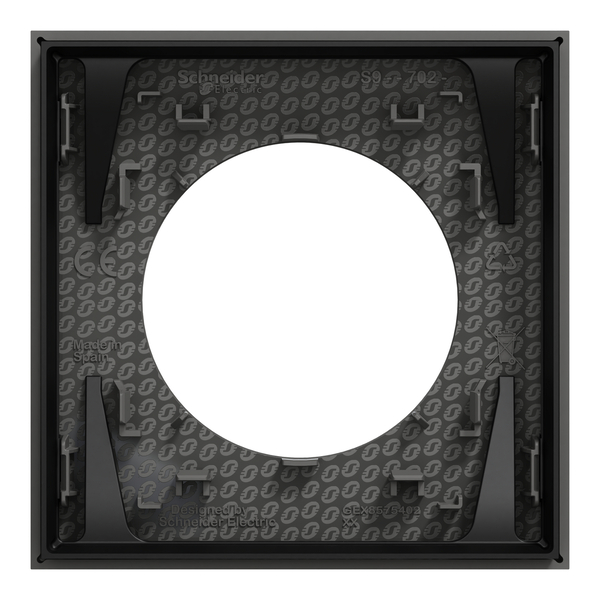 Schneider - Odace 2025 - LOT de 10 Plaques de finition 1 poste - Gris basalte - Réf : S904702 x 10 - Vue de dos