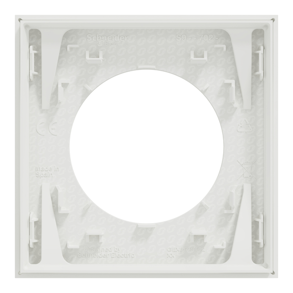 Schneider - Odace 2025 - LOT de 20 Plaques de finition 1 poste - Blanc craie - Réf : S920702 x 20 - Vue de dos