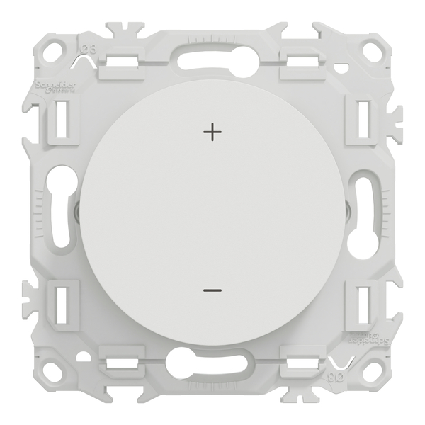 Schneider - Wiser Odace 2025 - Thermostat connecté filaire 2A Zigbee - Blanc craie - Réf : S920502 - Vue de face