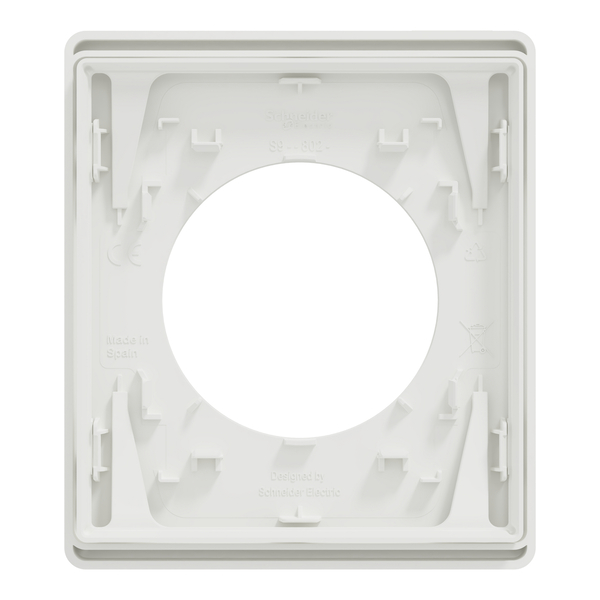 Schneider - Odace Architecte 2025 - LOT de 10 Plaques de finition 1 poste - Blanc craie - Réf : S920802 x 10 - Vue de dos