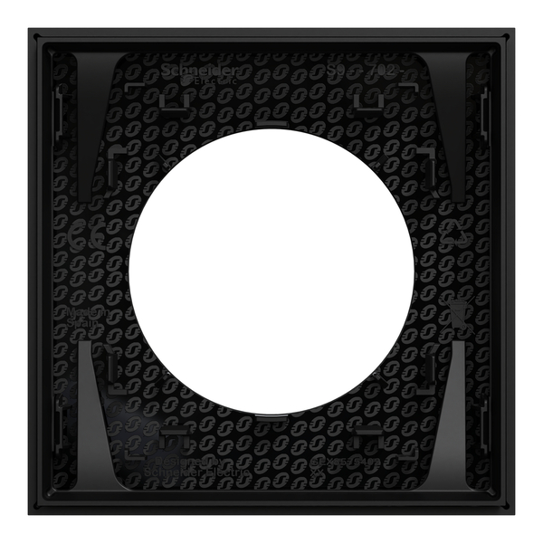 Schneider - Odace 2025 - LOT de 20 Plaques de finition 1 poste - Noir onyx - Réf : S940702 x 20 - Vue de dos