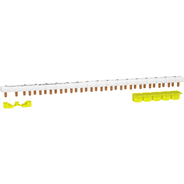 Schneider - Resi9 XP - lot de 4 peignes monoblocs horizontaux R9PXH218 et 3 peignes verticaux R9PXV - Vue de face