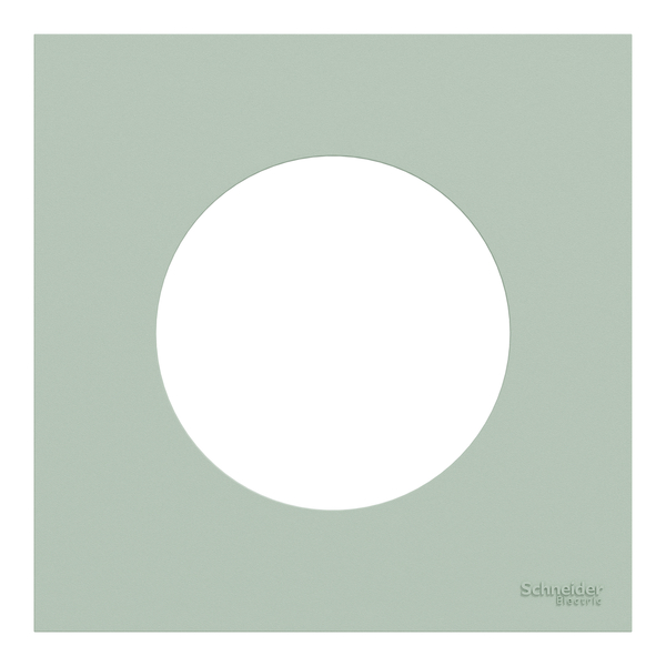 Schneider - Odace 2025 - LOT de 10 Plaques de finition 1 poste - Vert jade - Réf : S903702 x 10 - Vue de face