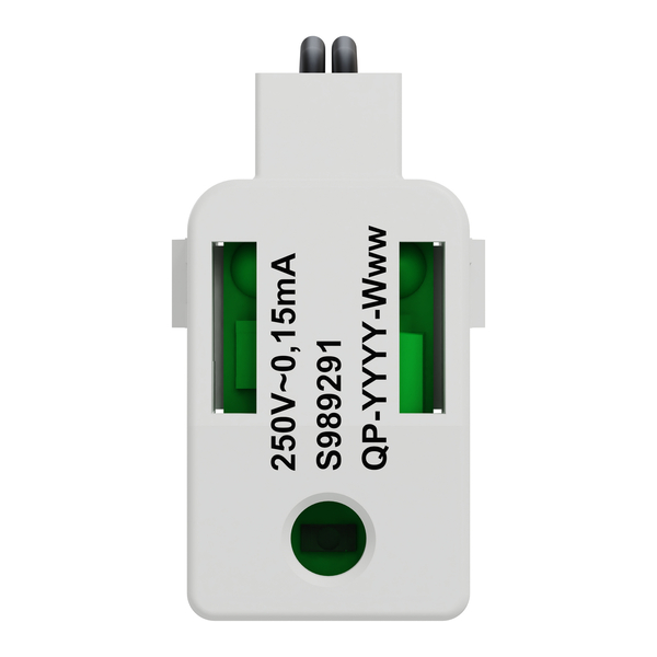 Schneider - Odace 2025 - LOT de 10 LED verte 0,15mA 250V à câbler - Lumineux/témoin - Faible luminosité - Réf : S989291 x 10 - Vue de face