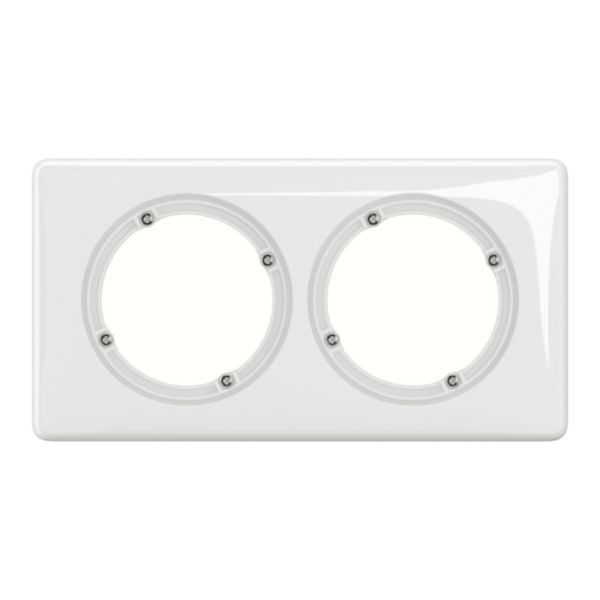 Plaque de finition 2 poste IP 44 - Blanc Brillant - Céliane 2024 - Legrand - Réf CP2702
