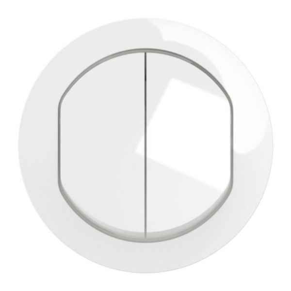 Enjoliveur pour double interrupteur ou va et vient - Étanche IP44 - Céliane 2024 - Legrand - Réf CB4001