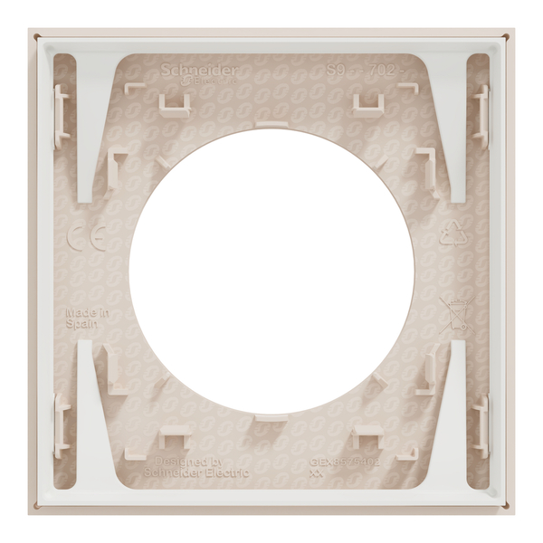 Schneider - Odace 2025 - LOT de 10 Plaques de finition 1 poste - Beige sable - Réf : S902702 x 10 - Vue de dos