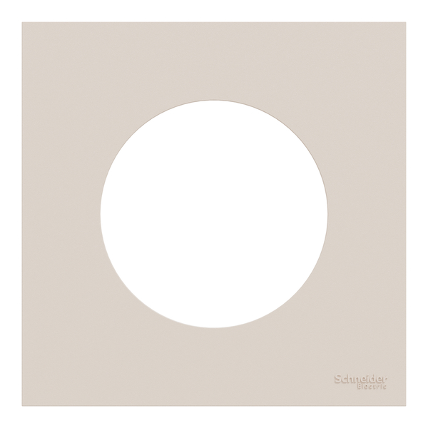 Schneider - Odace 2025 - LOT de 10 Plaques de finition 1 poste - Beige sable - Réf : S902702 x 10 - Vue de face