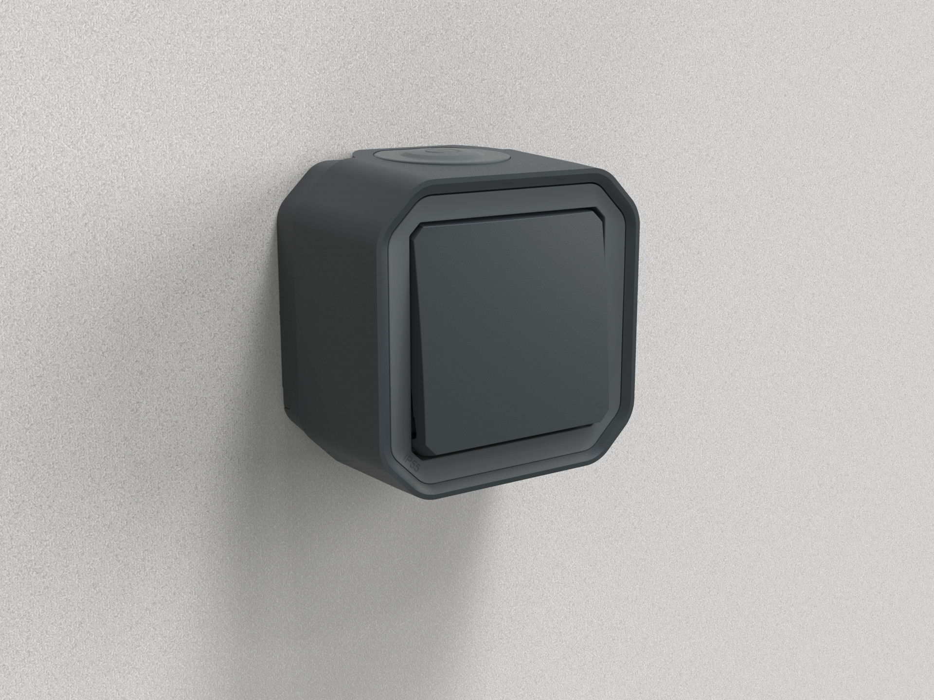 Legrand - Interrupteur / va-et-vient étanche Plexo prêt à poser saillie - 10AX - 250V - IP55 - IK08 - Gris - Réf : 069711L