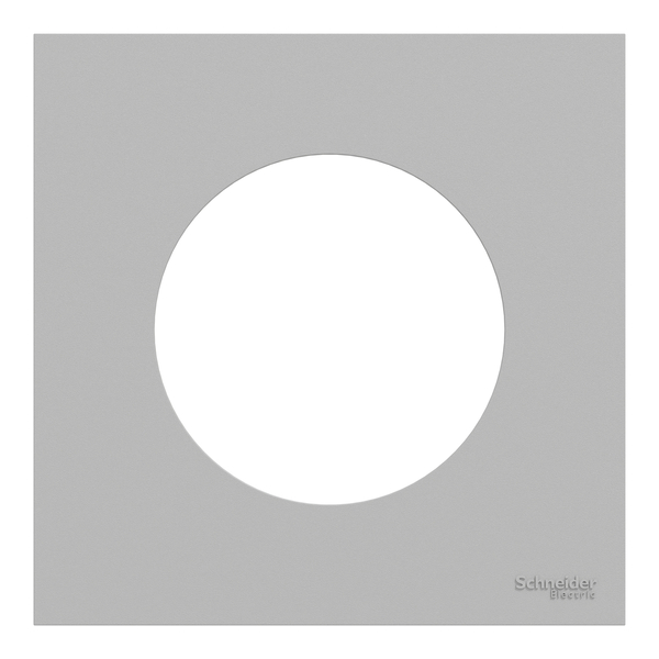 Schneider - Odace 2025 - LOT de 10 Plaques de finition 1 poste - Gris galet - Réf : S901702 x 10 - Vue de face