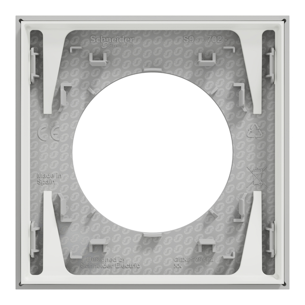 Schneider - Odace 2025 - LOT de 10 Plaques de finition 1 poste - Gris galet - Réf : S901702 x 10 - Vue de dos