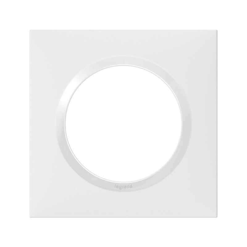 Legrand Dooxie - Plaque de finition carrée 1 poste - Blanc - Réf 600801