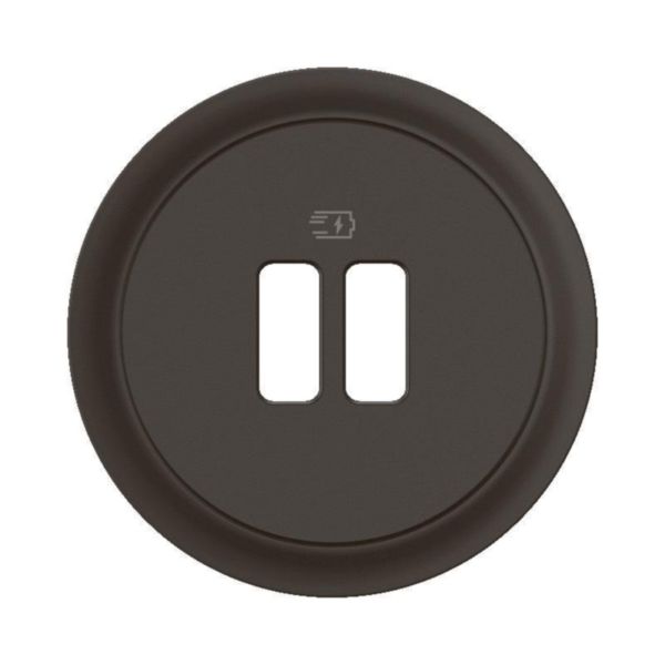 Enjoliveur pour chargeur double USB type C - Noir mat - Céliane 2024 - Legrand - Réf CN0154
