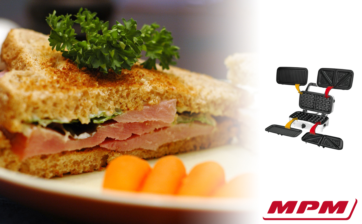 MPM MOP-33M Sandwichera 3 en 1