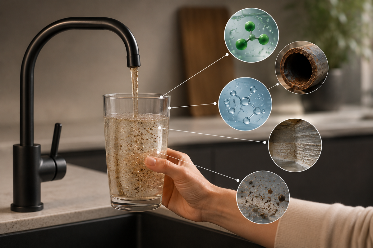 Éléments pouvant être présents dans l'eau du robinet
