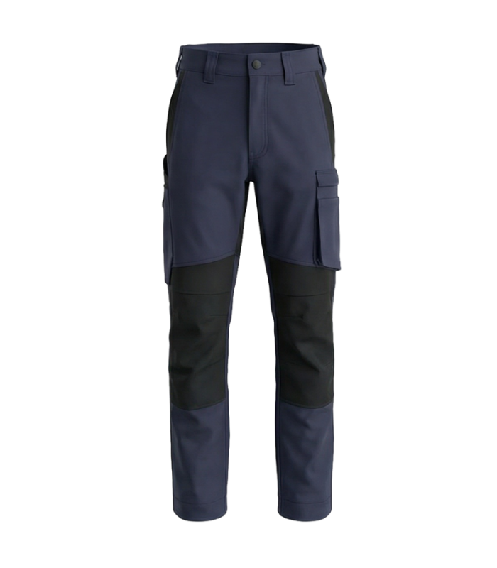 Pantalones combinados de algodón elástico