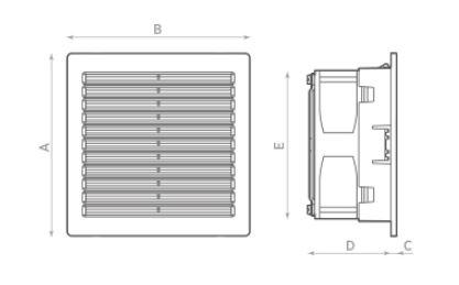 RCQ 50.11 O.ERRE axial flow fan for supply air in server cabinets