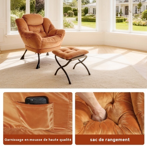 Ensemble fauteuil et repose-pieds - Confort optimal pour tout le corps