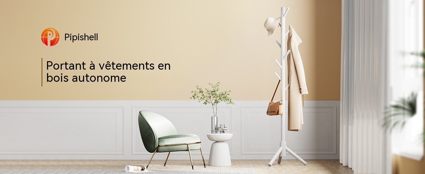 Porte-manteau autoportant Pipishell