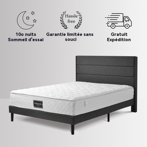 Housse de matelas double maille 100% polyester 200g/m² respirante