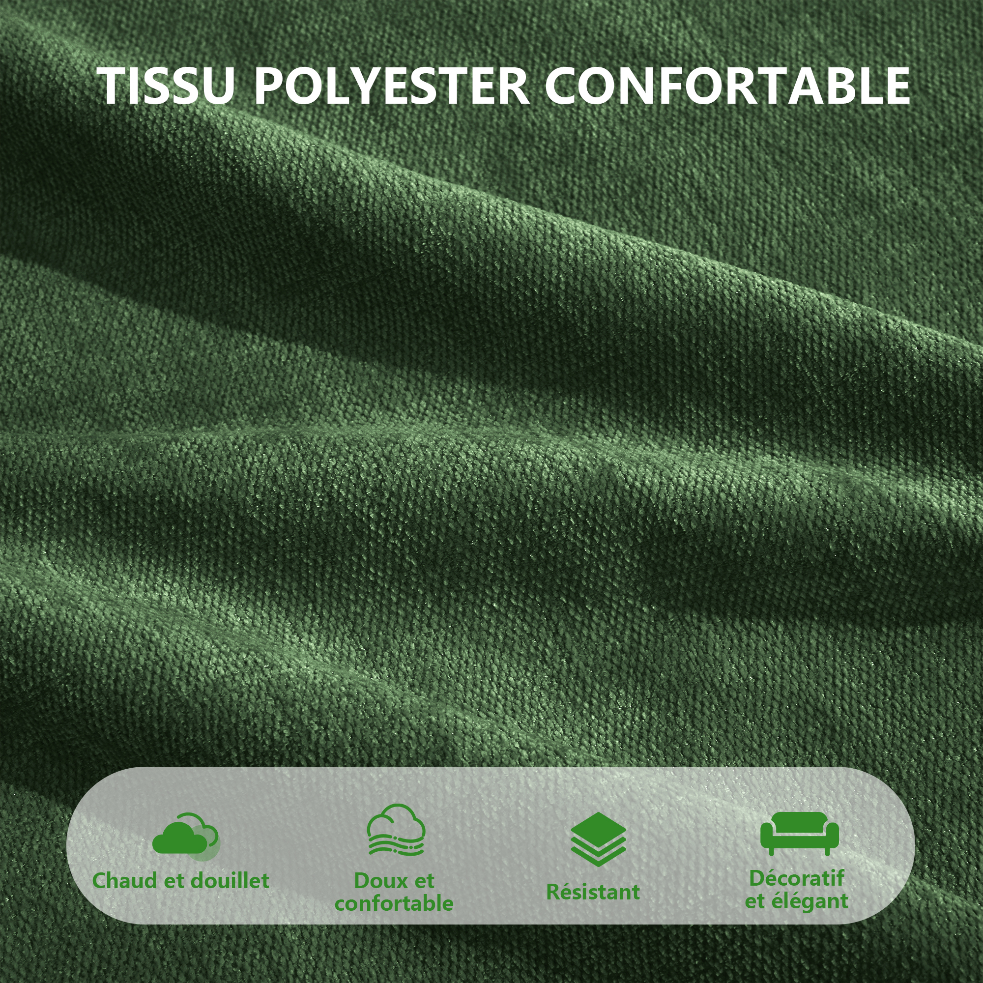 Revêtement 100% polyester du canapé modulable