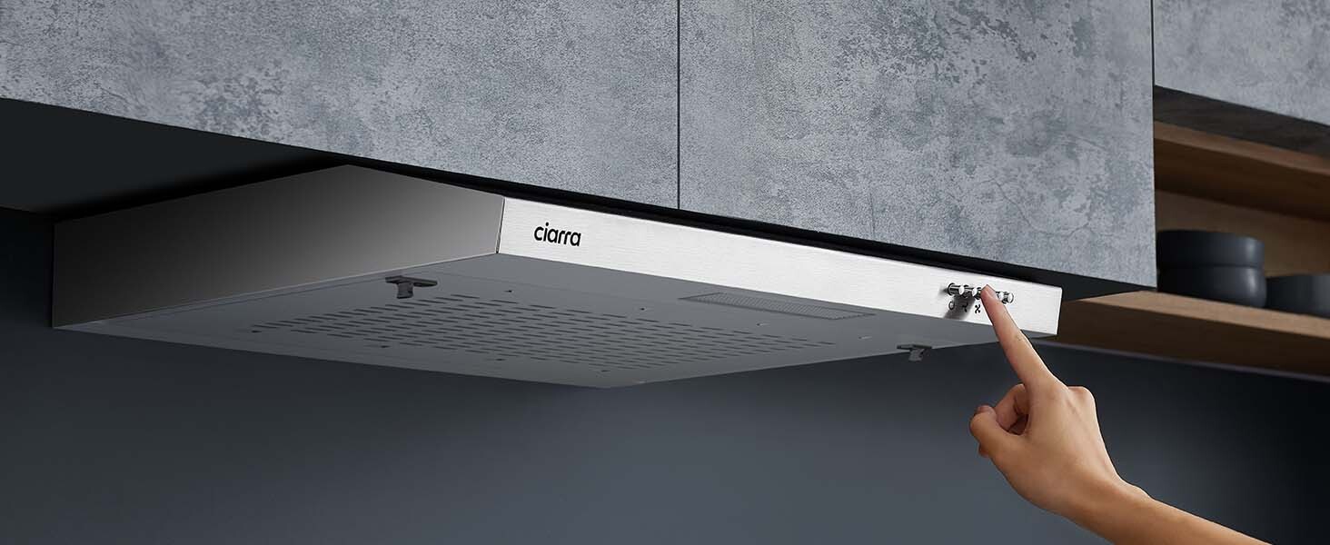 ciarra hotte casquette inox