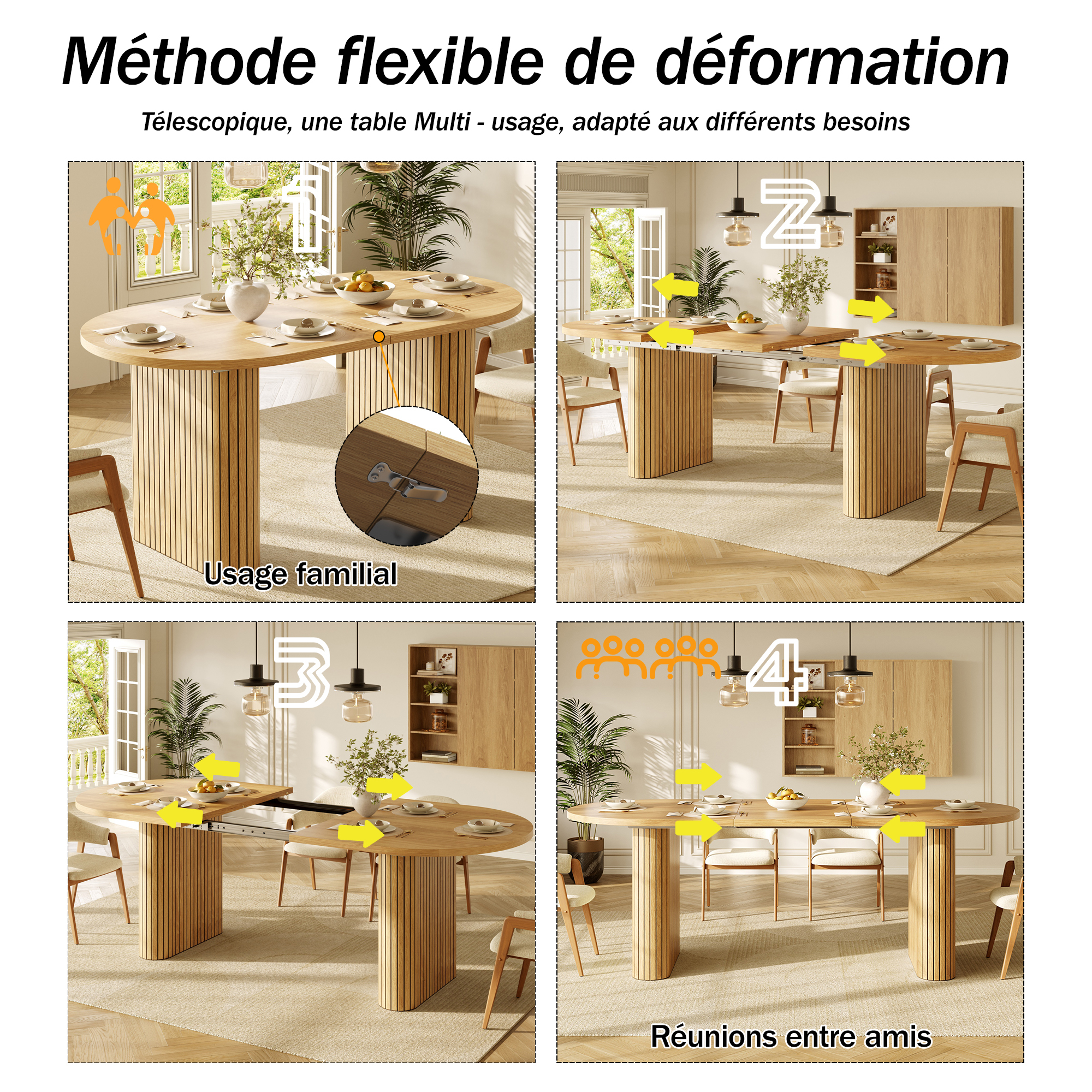 Table extensible 120-160 cm