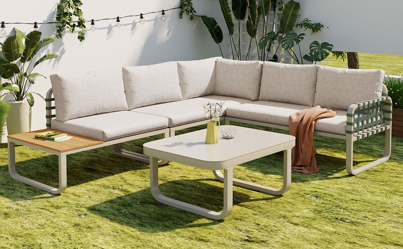 Mobilier De Jardin 5 Pièces Ensemble De Table à Manger Carrée En Rotin Pour Restaurant Extérieur Avec Chaises - Chine Chaise Bistro, Chaise De Table De Balcon