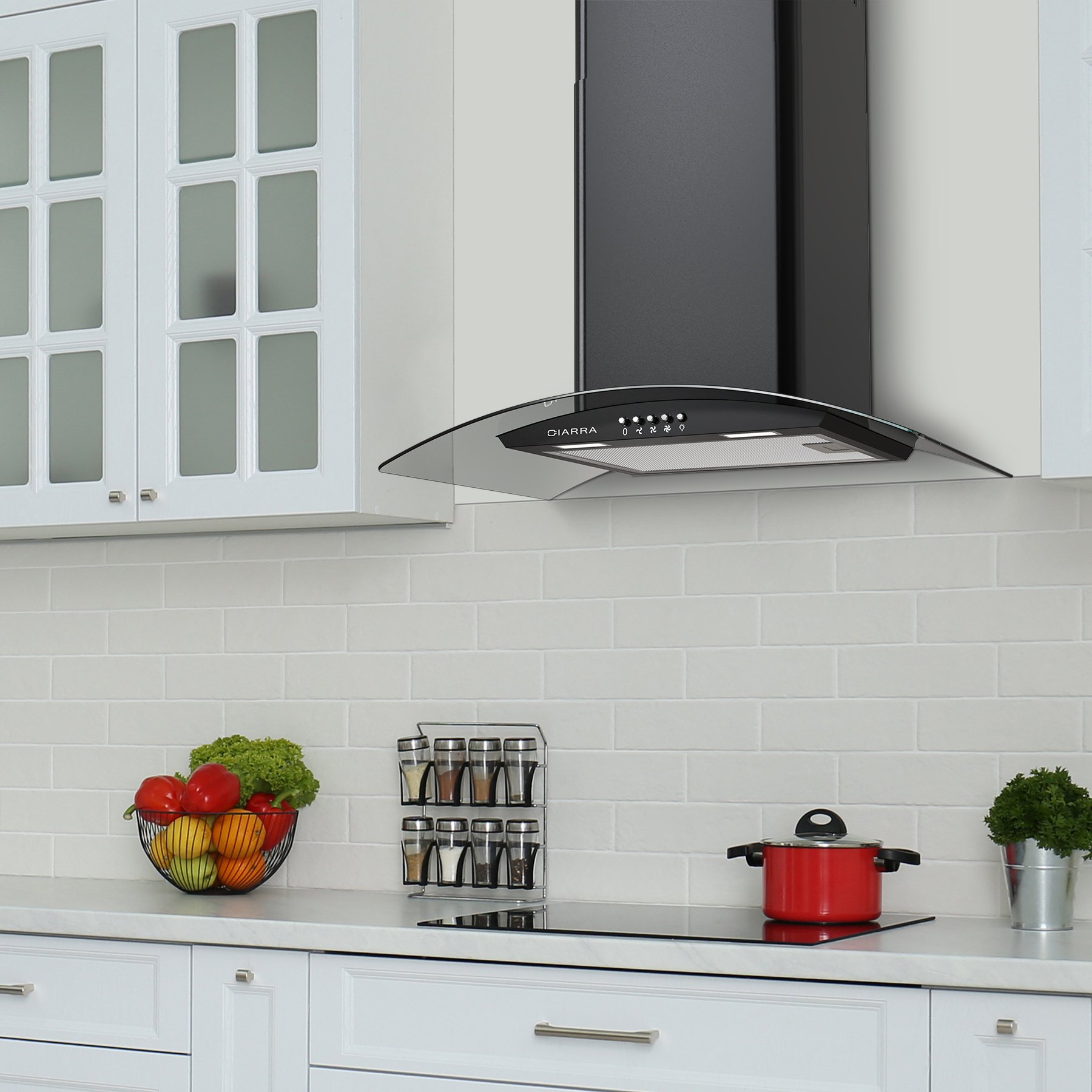 ciarra hotte noire 60cm