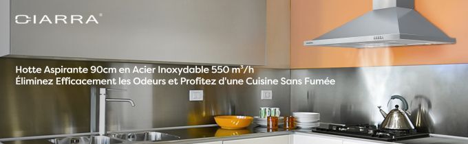 hotte inox 90cm