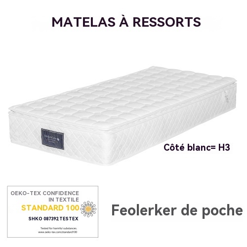 Matelas emballé sous vide avec coton sans colle, reprise rapide de forme