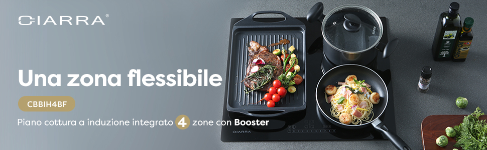 PIANO COTTURA 4 ZONE CON BOOSTER Y ZONE FLEX