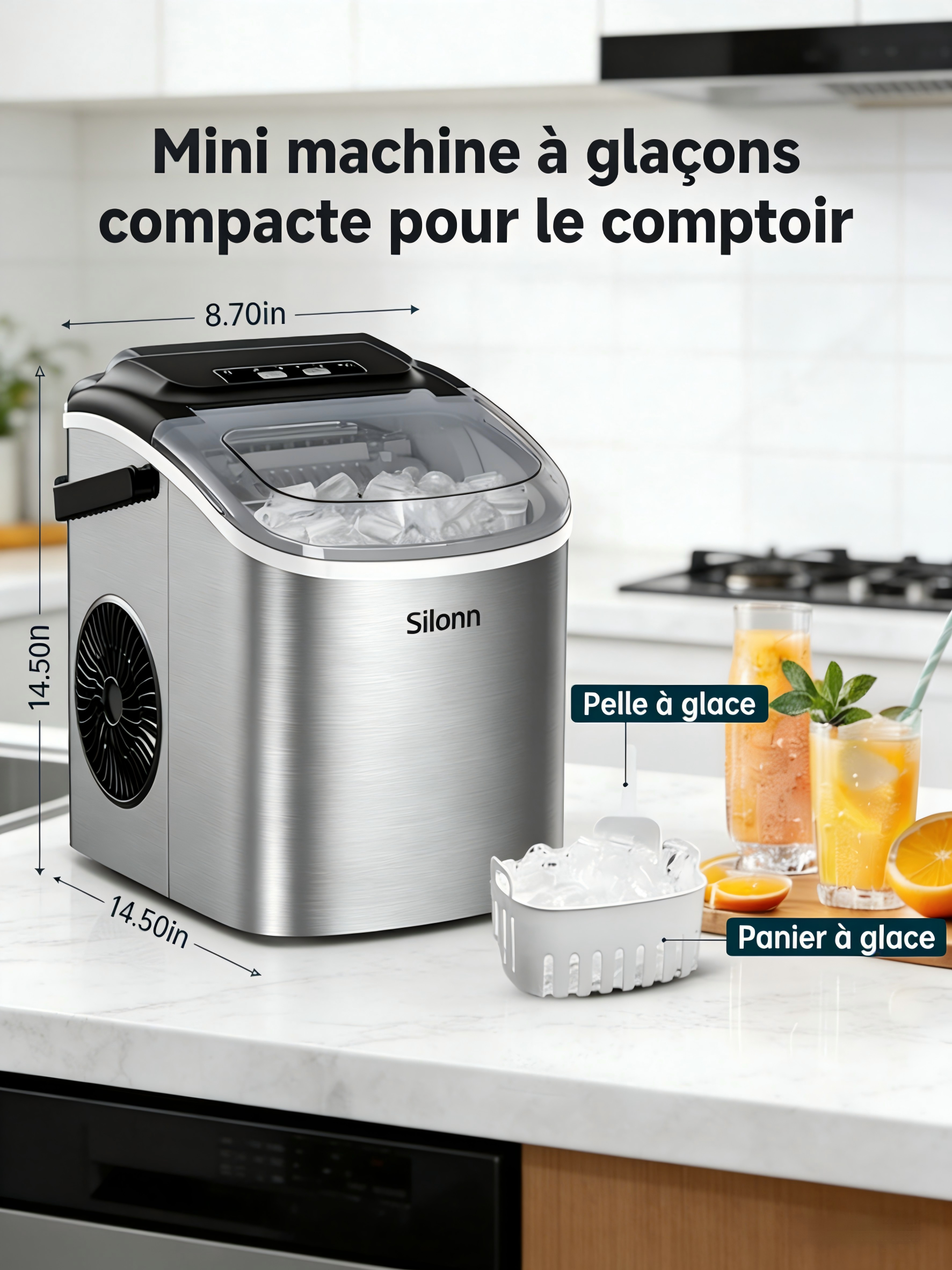 Machine à glaçons portable Silonn