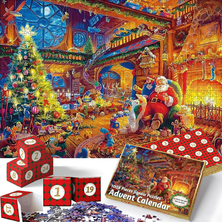 Puzzle Calendario de Adviento 2024, Aplausos Navideños, 24 días